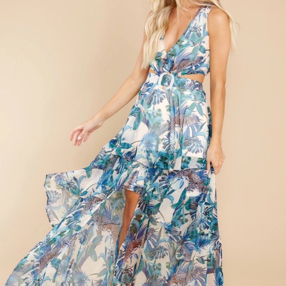 Feel The Moment Ivory Multi Print Maxi Dress